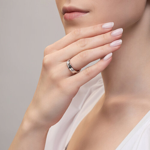 Inel din Aur Combinat 14K cu Diamante - 4