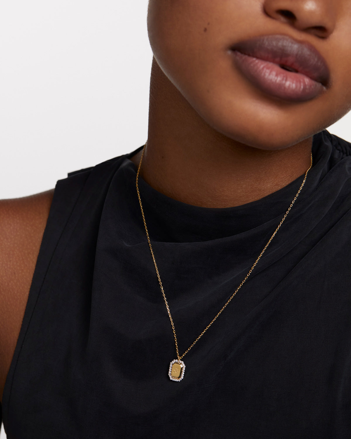 Colier din Argint placat cu Aur cu Zirconiu Zodia Sagetator - 5