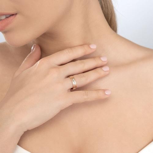 Inel Aur Combinat  14K - 2