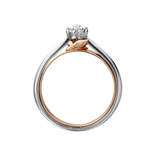 Inel Aur Combinat  14K cu Zirconiu - 2