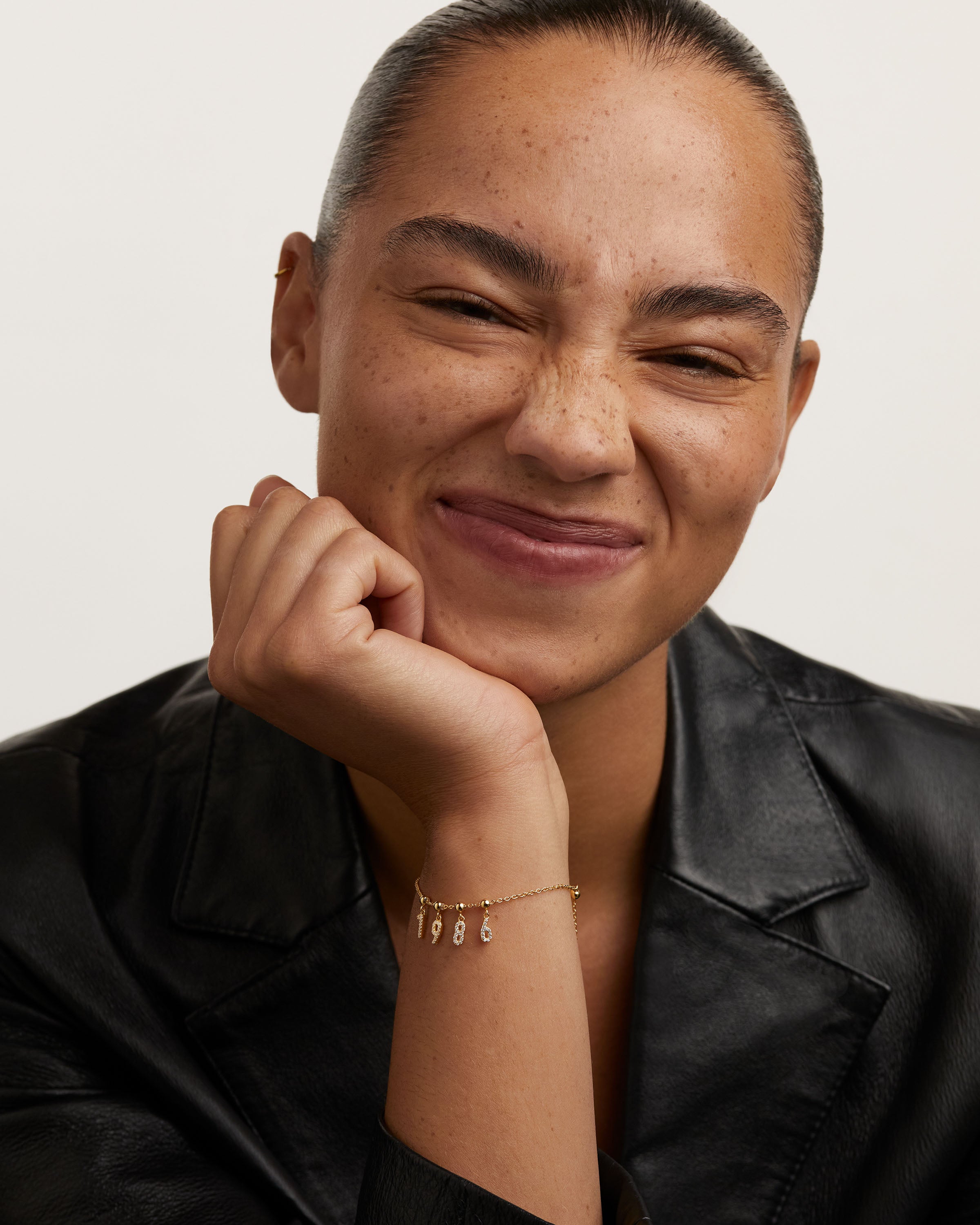 Pandantiv Charm din Argint placat cu Aur cu Zirconiu - 5