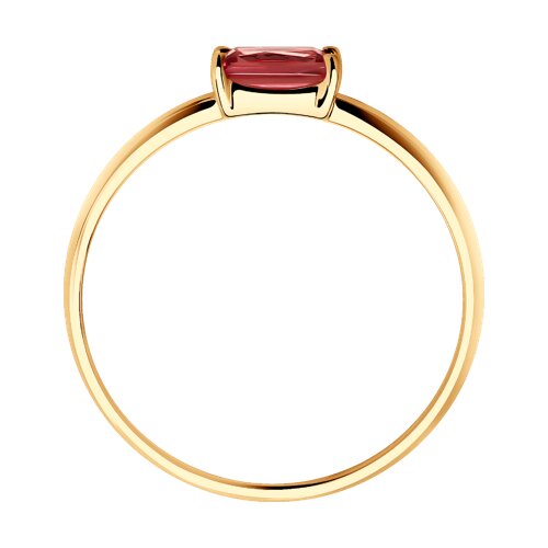 Inel din Aur Roz 14K cu Turmalina si Diamante - 3