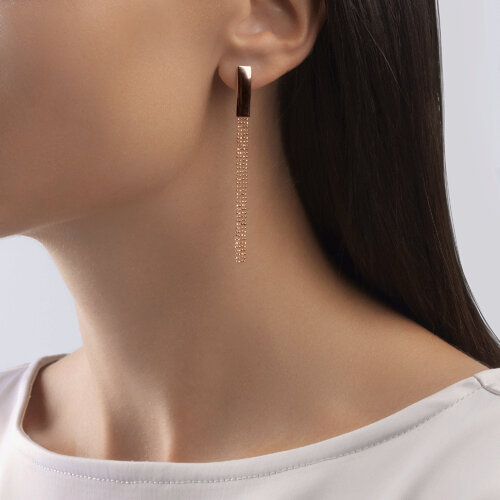 Cercei din Aur Roz 14k - 3