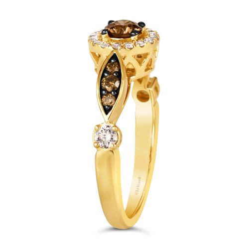 Inel din Aur Galben 14K cu Diamante 0.71Ct - 2