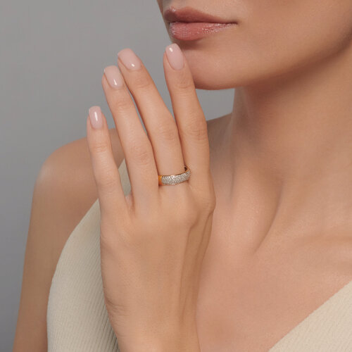 Inel din Aur Galben 14K cu Diamante - 3