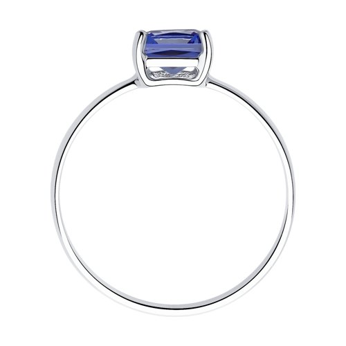 Inel din Aur Alb 14K cu Sitall - 2