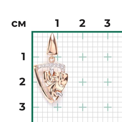 Pandantiv Aur Roz 14K cu Topaz - 2