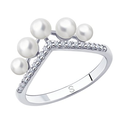 Inel din Argint cu Perla si Zirconiu - 1