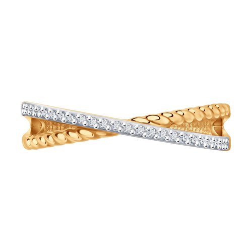 Inel din Aur Roz 14K cu Diamante - 2