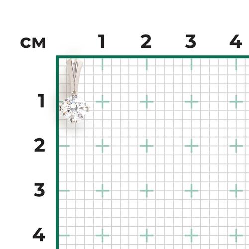 Pandantiv Aur Alb 14K cu Zirconiu - 2