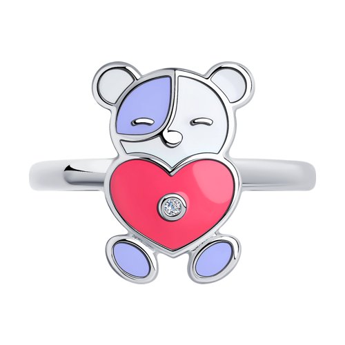 Inel din Argint cu Email si Zirconiu - 2