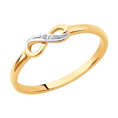 Inel din Aur Roz 14K cu Diamante ”Infinity” - 1