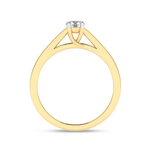 Inel de logodna din Aur Galben 14K cu Diamant 0.25Ct - 1