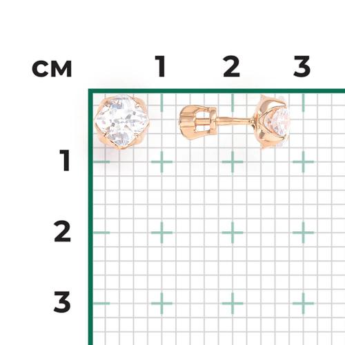 Cercei Aur Roz 14K cu Zirconiu - 2