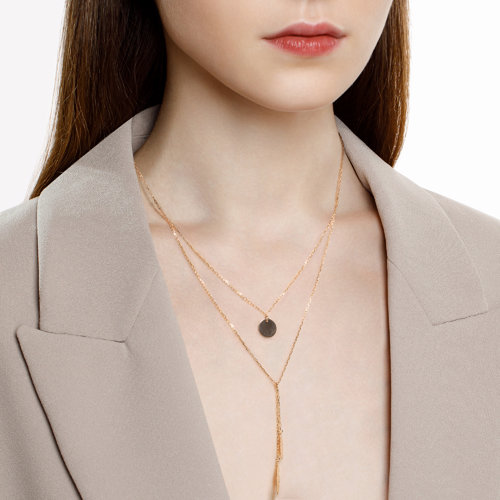 Colier din Aur Roz 14K  - 2