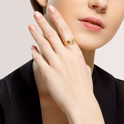 Inel din Argint placat cu Aur  - 3