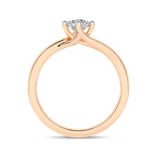 Inel de logodna din Aur Alb 14K cu Diamant 0.33Ct - 2