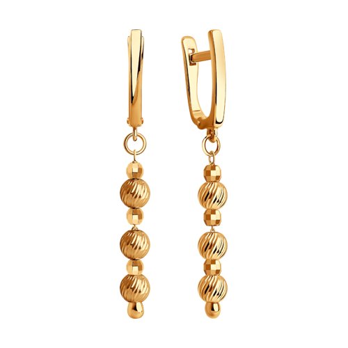 Cercei din Aur Roz 14K  - 2