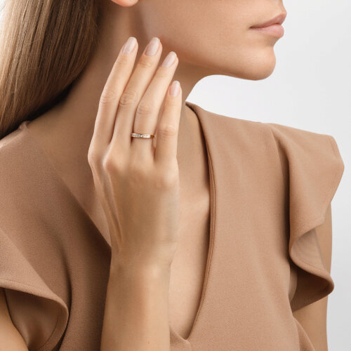 Inel din Aur Galben 14K cu Zirconiu - 2