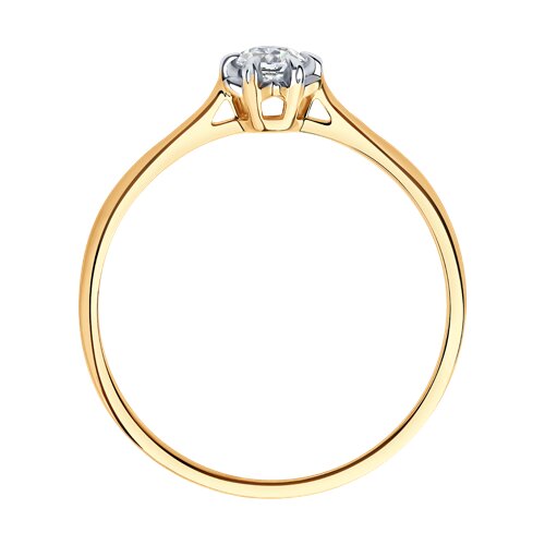 Inel din Aur Roz 14k cu Zirconiu - 2