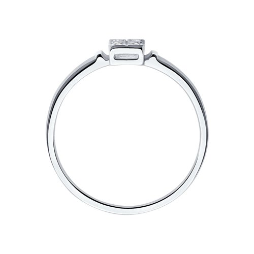 Inel din Aur Alb 14K cu Diamante - 2