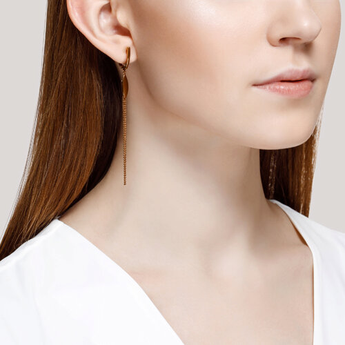 Cercei din Aur Roz 14k - 3