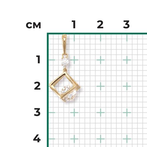 Pandantiv Aur Galben 14K cu Zirconiu - 2