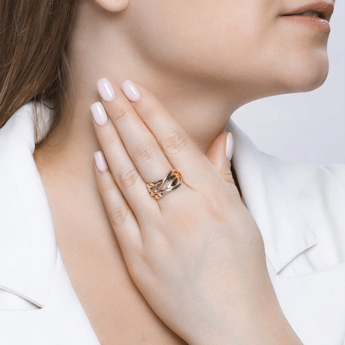 Inel din Aur Roz 14K - 3