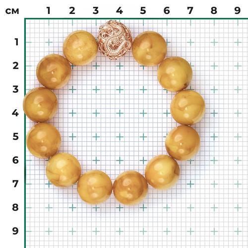 Bratara Aur Roz 14K cu Chihlimbar - 2