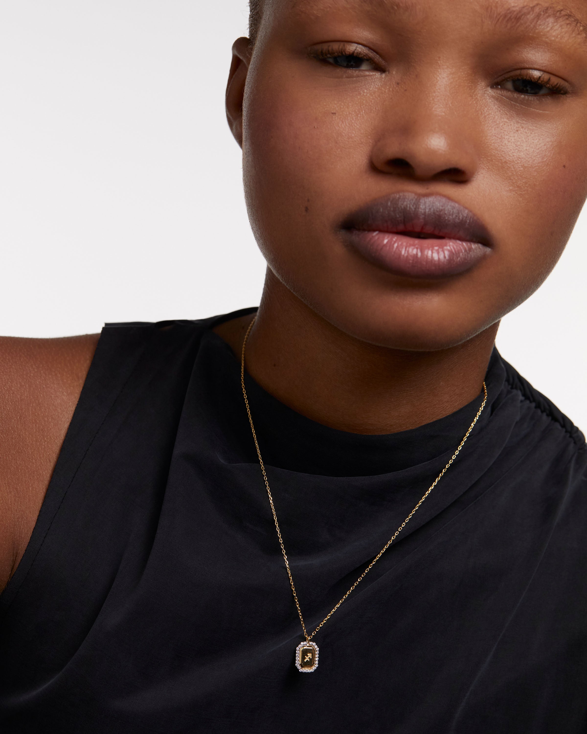 Colier din Argint placat cu Aur cu Zirconiu Zodia Sagetator - 2