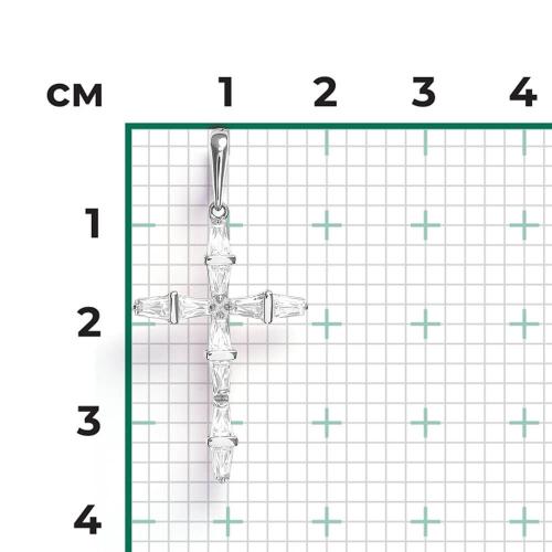 Pandantiv Aur Alb 14K cu Zirconiu - 2