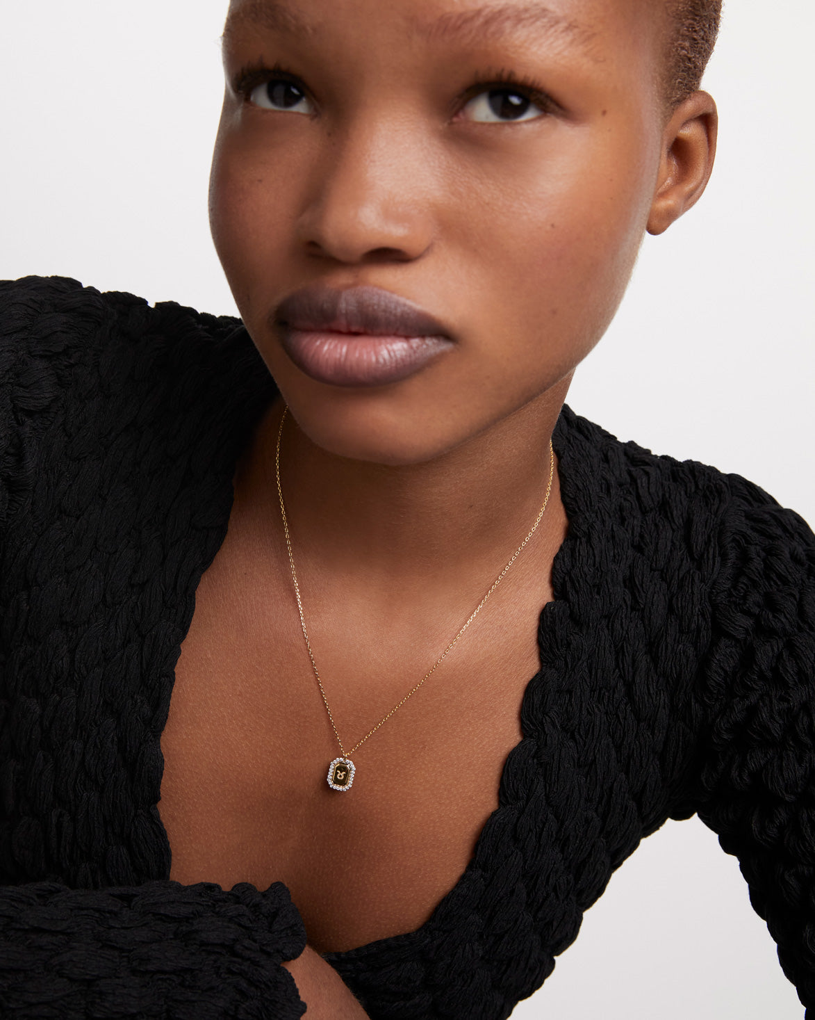 Colier din Argint placat cu Aur cu Zirconiu Zodia Taur - 7