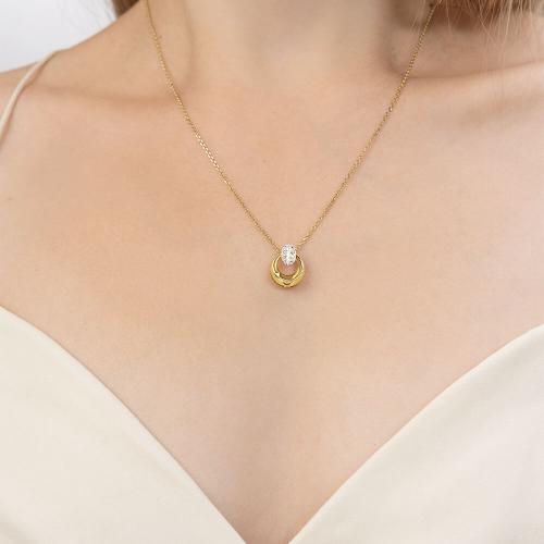 Pandantiv Aur Combinat  14K cu Topaz - 2