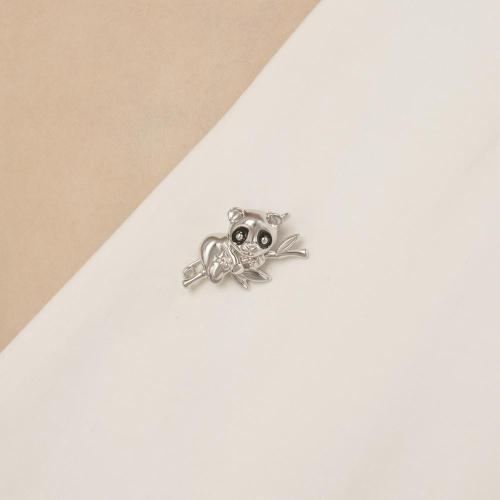 Brosa din Argint cu Email Panda - 2