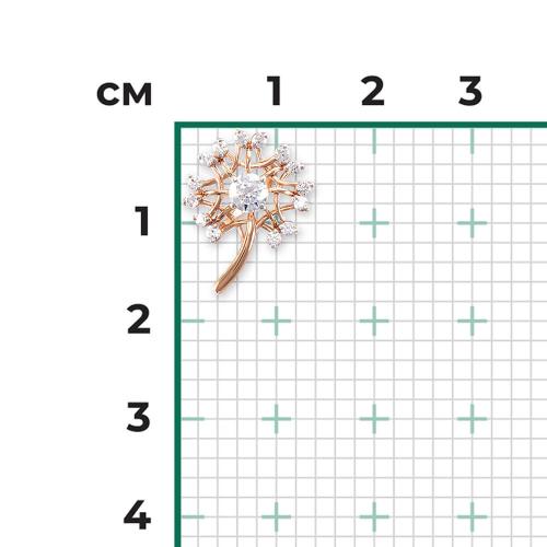 Pandantiv Aur Roz 14K cu Zirconiu - 3