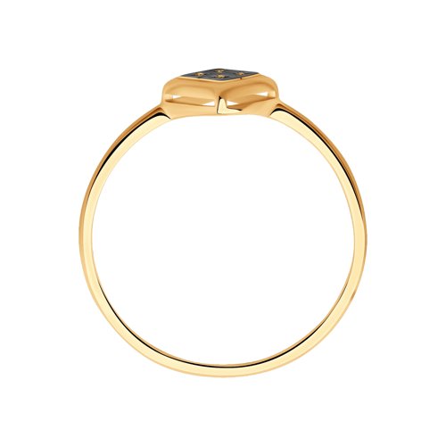 Inel din Aur Roz 14K cu Diamante - 2