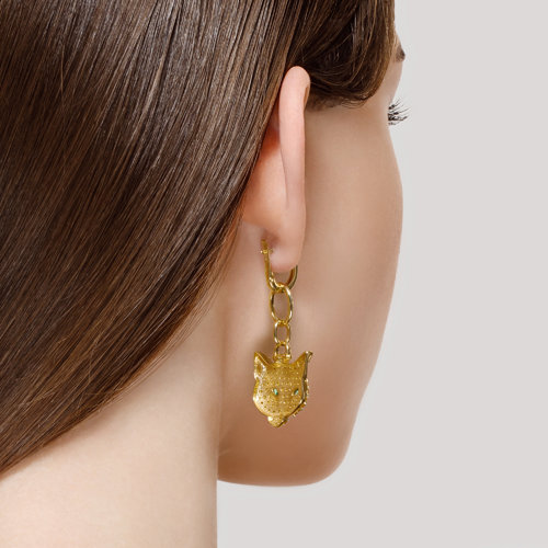 Cercei din Argint Placat cu Aur cu Zirconiu - 4