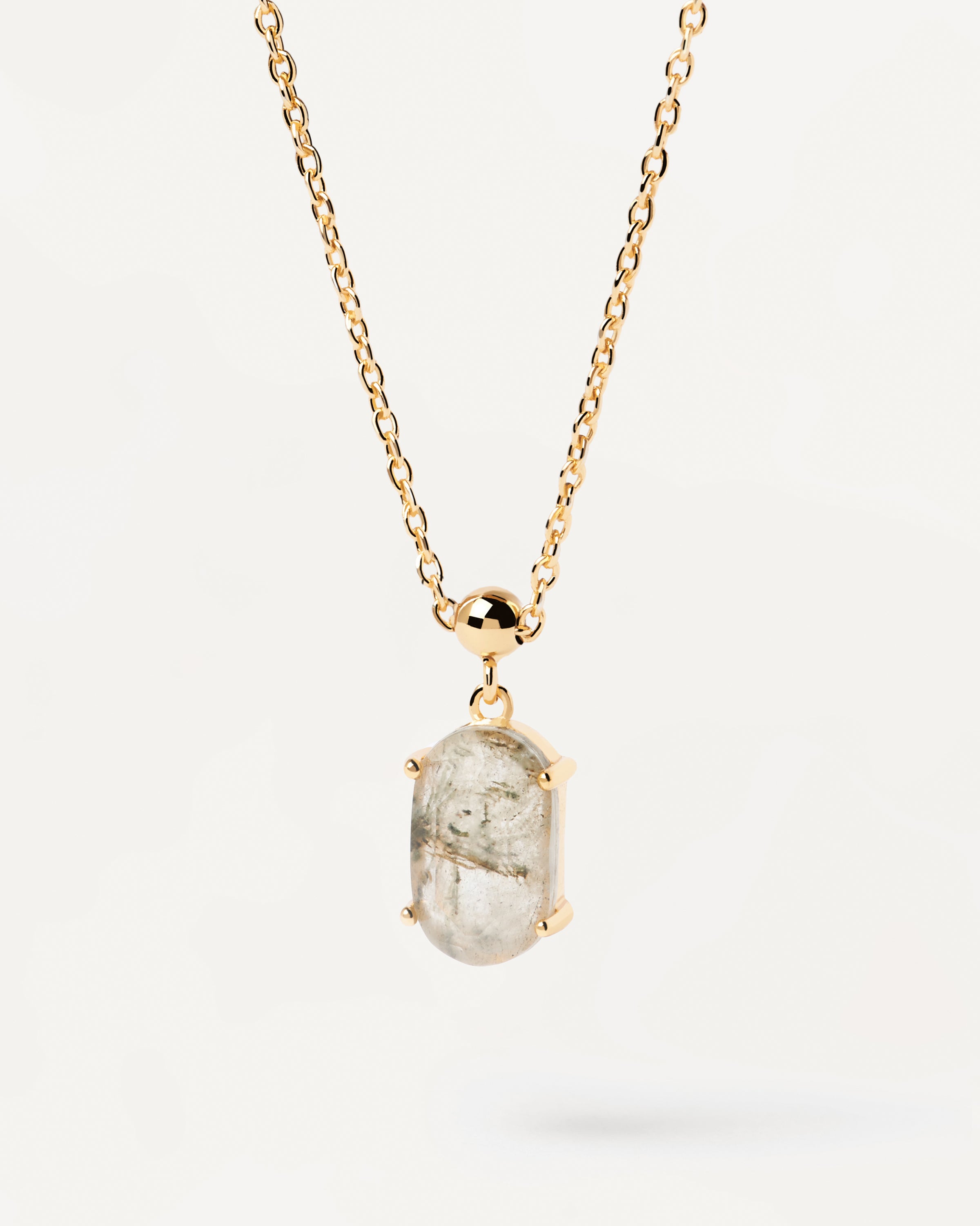 Pandantiv din Argint placat cu Aur cu Labradorit - 4