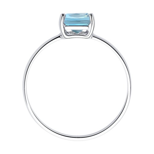 Inel din Aur Alb 14K cu Topaz - 2