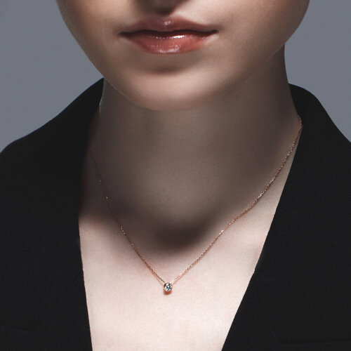 Colier din Aur Galben 14K cu Diamant - 3