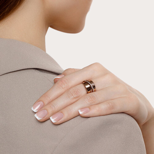 Inel din Aur Roz 14k cu Zirconiu - 4