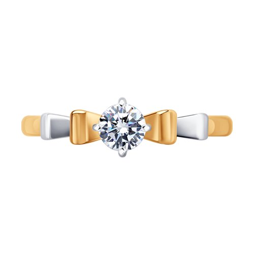 Inel din Aur Combinat 14K cu Zirconiu Swarovski - 3