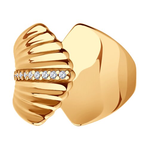 Inel din Argint placat cu Aur cu Zirconiu - 2