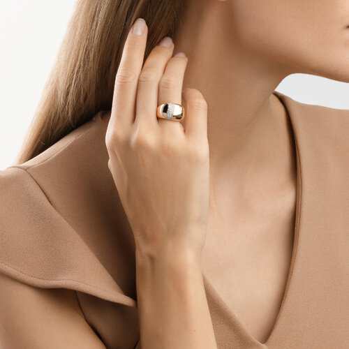 Inel din Aur Roz 14K cu Zirconiu - 2