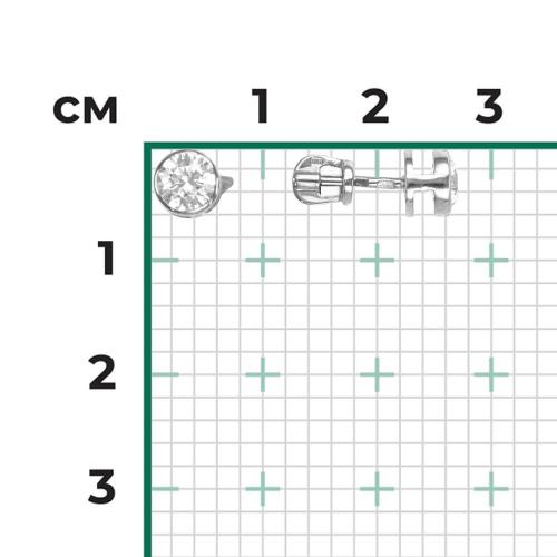 Cercei Aur Alb 14K cu Zirconiu - 2