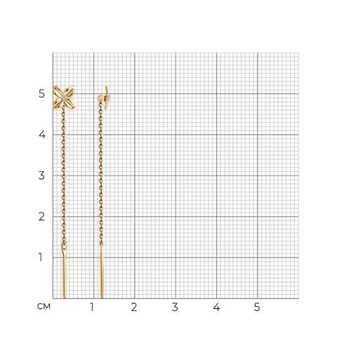 Cercei din Aur Roz 14K cu Diamante  - 2