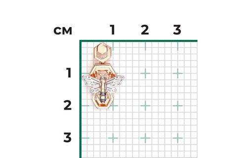 Pandantiv Aur Roz 14K cu - 3