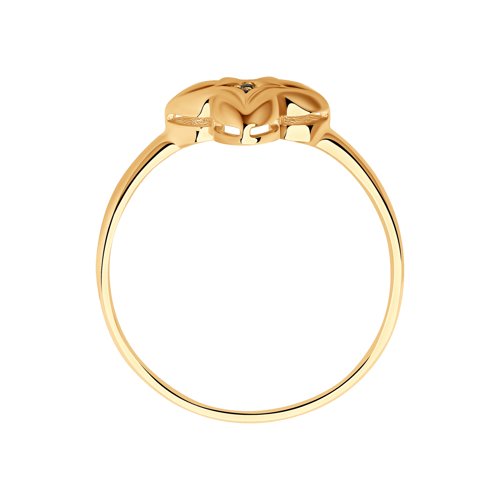 Inel din Aur Roz 14K cu Diamant - 2