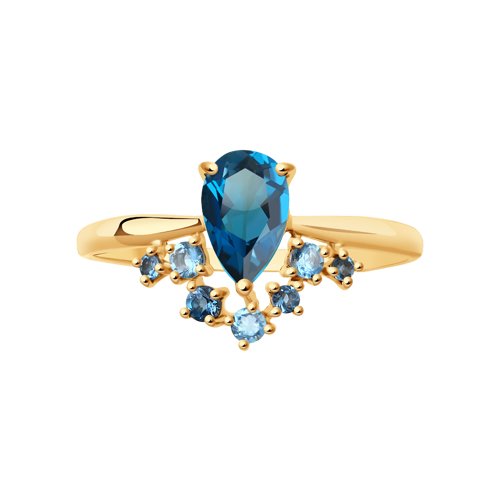 Inel din Aur Roz 14K cu Topaz si Zirconiu - 1