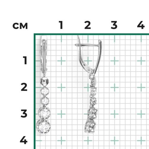 Cercei Aur Alb 14K cu Zirconiu - 2